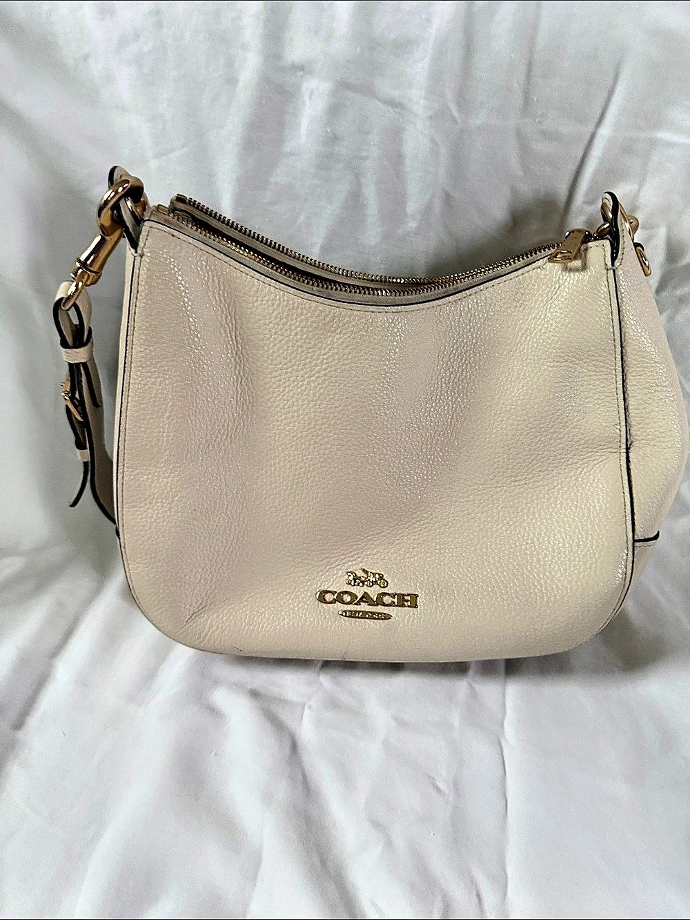 Coach Harley East/West Hobo Shoulder Bag Cream
